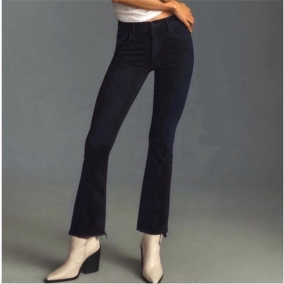 Mother Jeans The Insider Crop Two Step Fray in Not Guilty